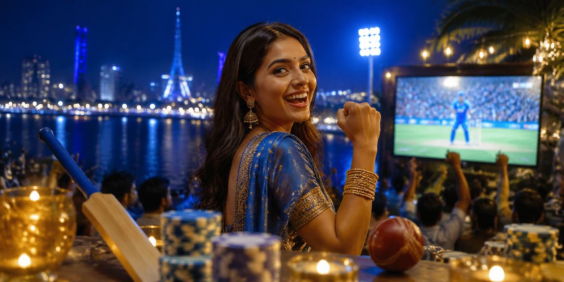 IPL night match under floodlights in Mumbai
